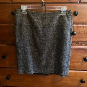 Brown tweed pencil skirt